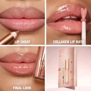 Charlotte Tilbury Mini Glossy Pink Lip Gloss + Lip Liner Set Nude Pink - Imagen 3