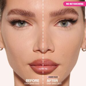 HUDA BEAUTY Easy Bake Loose Powder Brightening + Correcting Duo - Tono Cherry Peach - Imagen 3