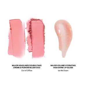 PATRICK TA Patrick's Glow and Gloss Set: Major Headlines Blush Duo and Lip Gloss Makeup Gift Set - Imagen 3