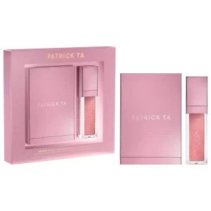 PATRICK TA  Patrick's Glow and Gloss Set: Major Headlines Blush Duo and Lip Gloss Makeup Gift Set