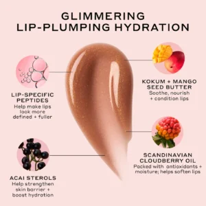 OLEHENRIKSEN Pout Preserve Hydrating Peptide Lip Treatment Tono Creme Brulee Glimmer - Imagen 3
